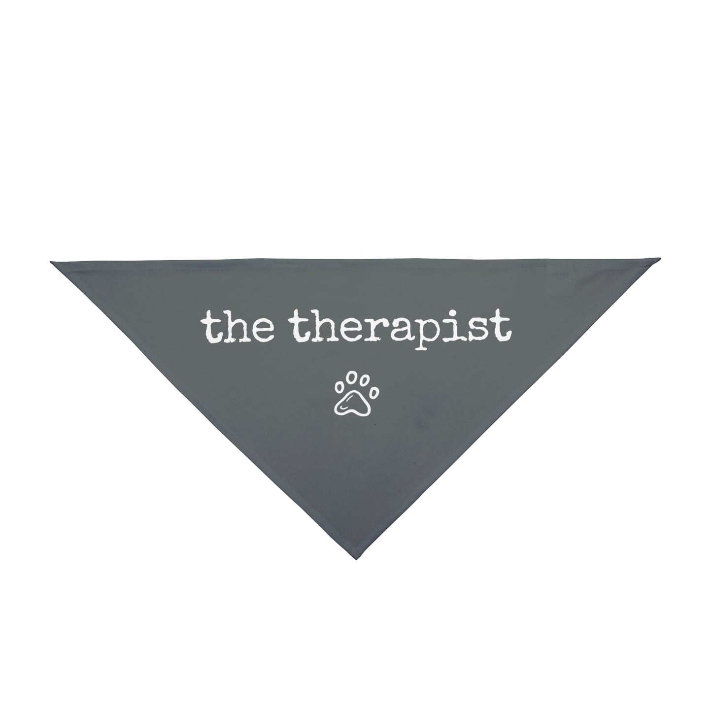"The Therapist" Pet Bandana in Charcoal Grey