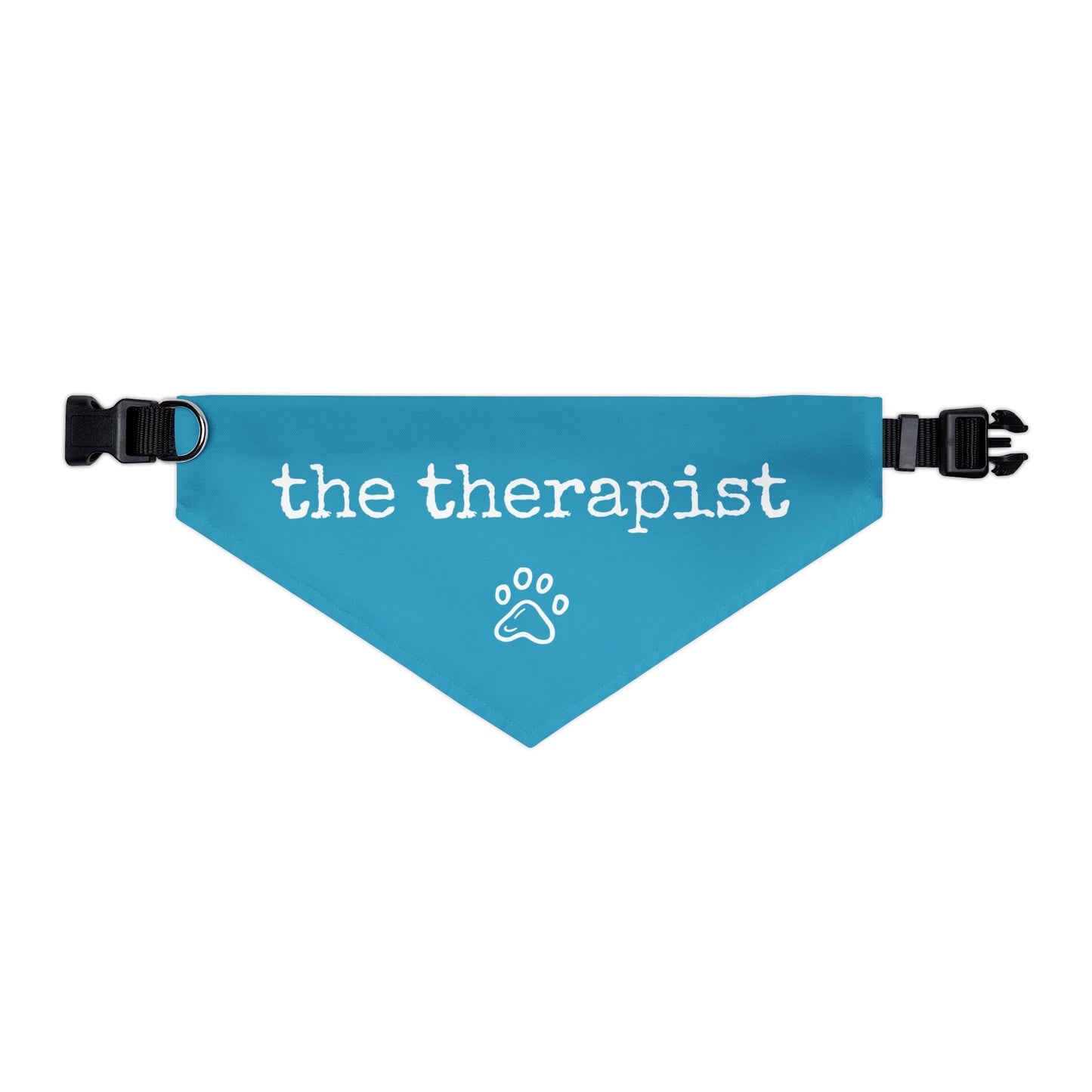 "The Therapist" Pet Bandana Collar in Turquoise