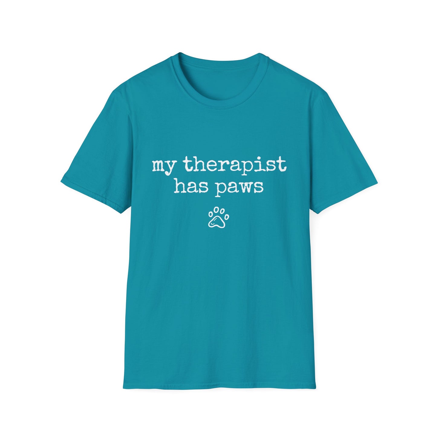 "My Therapist Has Paws" Unisex Softstyle T-Shirt