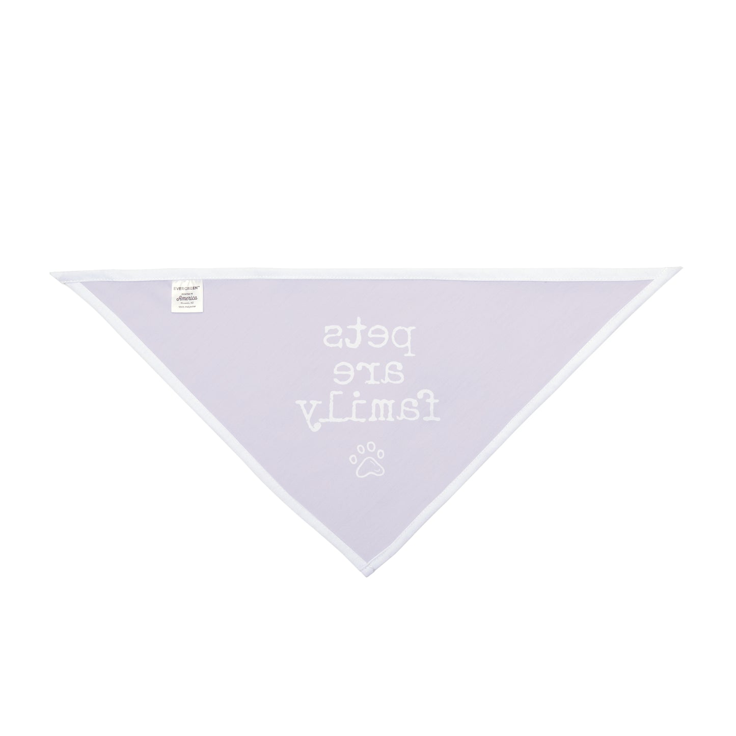 "Pets Are Family" Purple Pet Bandana