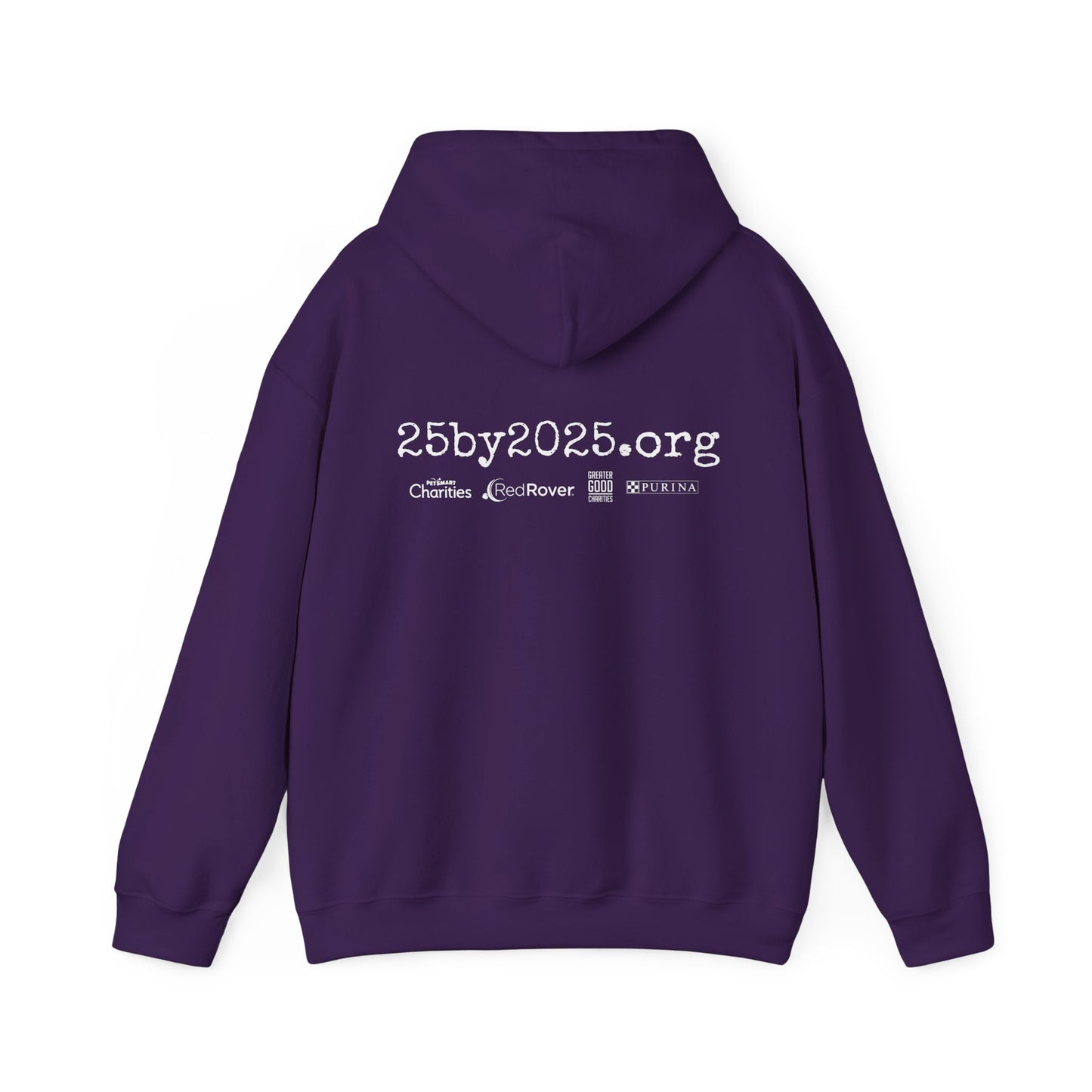 "Pets Are Family" Purple Unisex Heavy Blend™ Hooded Sweatshirt - 25by2025.org
