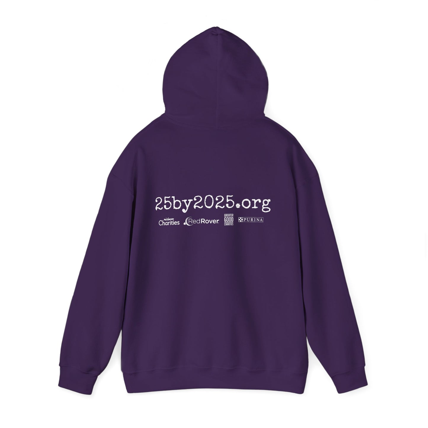 "Pets Are Family" Purple Unisex Heavy Blend™ Hooded Sweatshirt - 25by2025.org